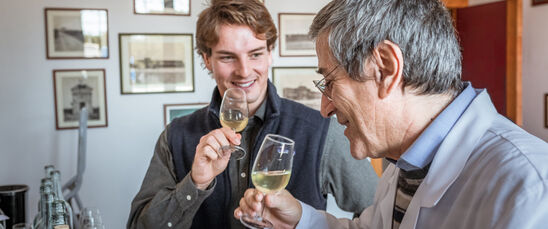 Clemente Zecca and winemaking consultant